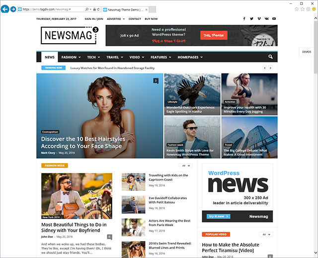 wordpress theme newsmag optimize title