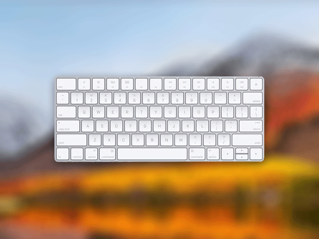 macOS high sierra keyboard title
