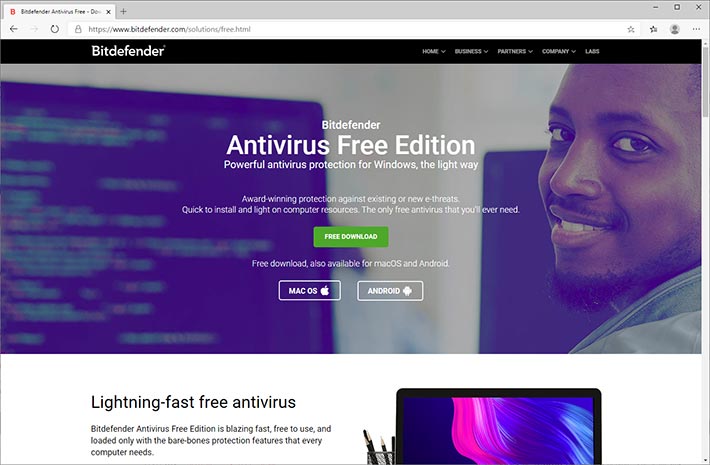 Free Antivirus Bitdefender