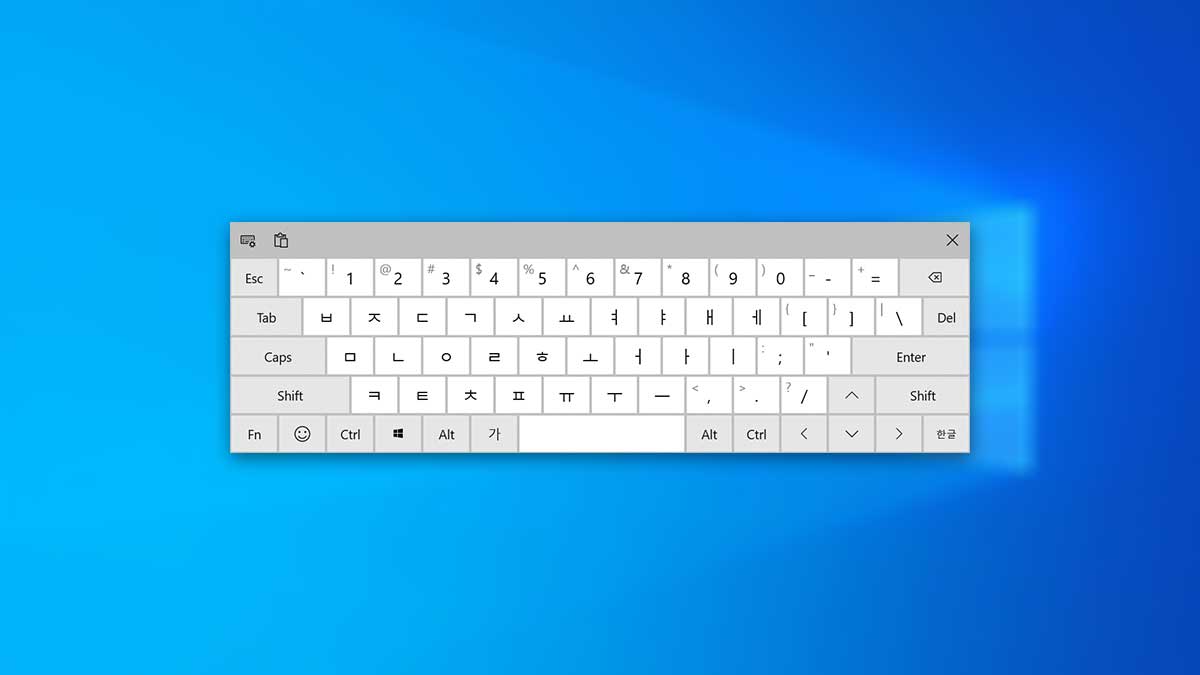 Windows 10 Virtual Keyboard Title